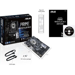 Asus Prime H310-PLUS R2.0 Desktop Motherboard - Intel Chipset - Socket H4 LGA-1151 - ATX - Core i7 Processor Supported - 3