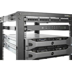 StarTech.com 1U 19" Server Rack Rails 24-36" Adjustable Depth /Universal 4 Post Network/Server/UPS Equipment Mounting Rack