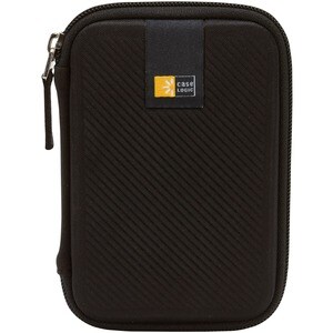 Case Logic EHDC-101-BLACK Portable Hard Drive Case - EVA Foam, Elastic, Mesh - Black
