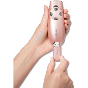 Kensington Presenter Expert Wireless With Green Laser - Rose Gold - Wireless - Radio Frequency - 2.40 GHz - Rose Gold - 1 