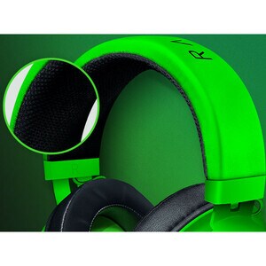 Auriculares Razer Kraken Cableado Sobre la cabeza Estéreo - Verde - Binaural - Circumaural - 32Ohm - 12Hz a 28kHz - 130cm 
