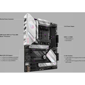 Asus ROG Strix B550-A GAMING Desktop Motherboard - AMD Chipset - Socket AM4 - ATX - 128 GB DDR4 SDRAM Maximum RAM - DIMM, 