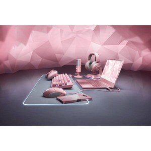 Auriculares de gaming Razer Kraken Cableado Sobre la cabeza - Cuarzo rosa - Binaural - Cerrado - 32Ohm - 12Hz a 28kHz - 13