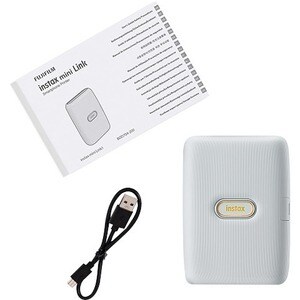 instax Mini Link Dye Sublimation Printer - Colour - Photo Print - Portable - Ash White - 12 Second Photo - 318 dpi - Bluet