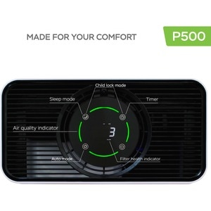 PURO²XYGEN P500 - Hepa Air Purifier for Home with UV Light Sanitizer & Ionizer, Up to 550 sq ft Large Room Air Purifier, 6