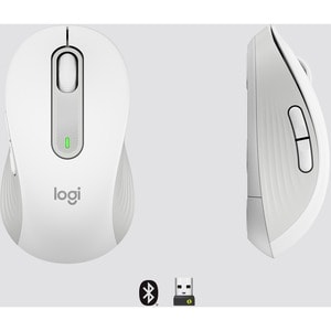 Logitech Signature M650 Mouse - Optical - Wireless - Bluetooth/Radio Frequency - Off White - USB - 2000 dpi - Scroll Wheel