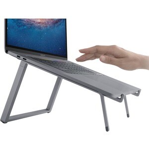Rain Design mBar Pro+ Foldable Laptop Stand-Space Grey - 139.7 mm x 243.8 mm x 274.3 mm x - Anodized Aluminium - Space Gray