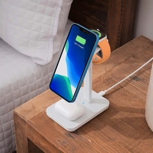 Twelve South HiRise 3 Wireless Charging Stand - Docking - iPhone, AirPods, Smartwatch - Charging Capability - White
