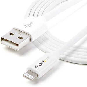 StarTech.com 2m (6ft) Long White Apple® 8-pin Lightning Connector to USB Cable for iPhone / iPod / iPad - First End: 1 x T