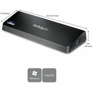 StarTech.com Docking Station Laptop universale USB 3.0 a doppia uscita video 4K DisplayPort / HDMI - Gbe + porta USB a ric