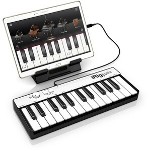 IK Multimedia iRig Keys Mini The 25 Key Universal Mini Keyboard Controller - White