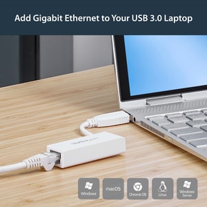 USB 3.0 to Gigabit Ethernet Network Adapter - 10/100/1000 NIC  - USB to RJ45 LAN Adapter for PC Laptop or MacBook (USB3100