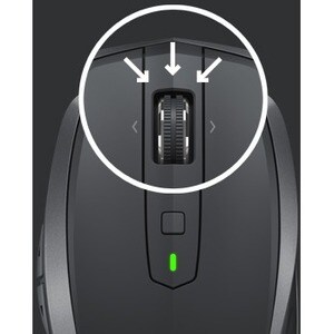 Logitech MX Anywhere 2S Mouse - Bluetooth/Radio Frequency - USB - Darkfield - 7 Button(s) - Graphite - Wireless - 4000 dpi