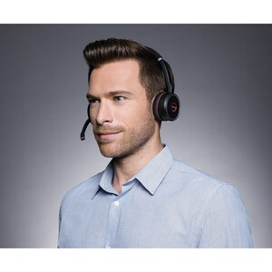 Jabra Evolve 75 Headset MS Stereo - Stereo - Wireless - Bluetooth - 3048 cm - 20 Hz - 20 kHz - Over-the-head - Binaural - 