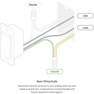 TP-Link Kasa Smart HS220 - Kasa Smart Dimmer Switch - Single Pole, Needs Neutral Wire, 2.4GHz Wi-Fi Light Switch Works wit