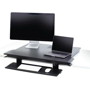 Ergotron WorkFit-TX Standing Desk Converter - Up to 30" Screen Support - 40 lb Load Capacity - 20" Height - Desktop - Black