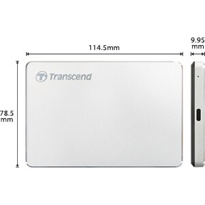 Transcend StoreJet 25C3S 2 TB Portable Hard Drive - 2.5" External - USB 3.1 Type C