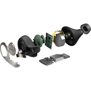 Jabra EVOLVE 65t MS - Stereo - Wireless - Bluetooth - Earbud - Binaural - In-ear - Titanium Black