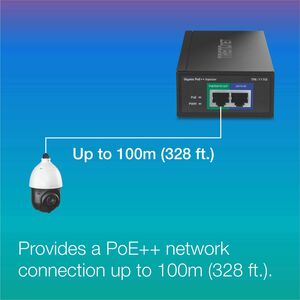Iniettore PoE TRENDnet TPE-117GI - 52 V DC, 1,38 A Uscita - 60 W