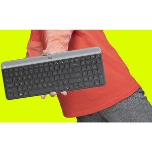 Logitech MK470 Keyboard & Mouse - USB Wireless RF - Swiss - USB Wireless RF - Optical - 1000 dpi - 3 Button - Scroll Wheel