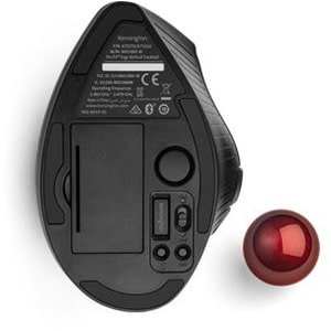 Kensington Pro Fit Ergo Vertical Wireless Trackball - Optical - Wireless - Bluetooth/Radio Frequency - 2.40 GHz - USB Type