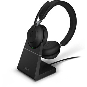 Jabra Evolve2 65 Headset With Charging Stand - Stereo - USB Type A - Wireless - Bluetooth - Over-the-head - Binaural - Sup