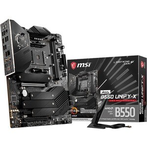 MSI MEG B550 UNIFY-X Desktop Motherboard - AMD Chipset - Socket AM4 - ATX - 128 GB DDR4 SDRAM Maximum RAM - DIMM, UDIMM - 