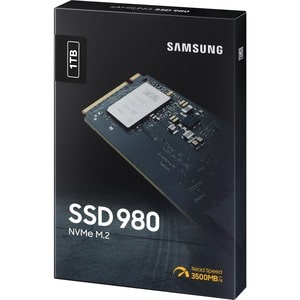 Samsung 980 MZ-V8V1T0BW 1 TB Solid State Drive - M.2 2280 Internal - PCI Express NVMe (PCI Express NVMe 3.0 x4) - Black - 