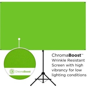 Valera Screens Creator 90 Background - Portable - 80" (2032 mm) Width - Green - Fabric, Polyester