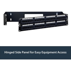 StarTech.com 2U Hinged Wall Mount Patch Panel Bracket - 6 inch Deep - 19" Patch Panel Swing Rack for Shallow Network Equip