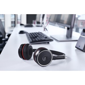 Jabra EVOLVE 75 with Charging Stand UC Stereo - Stereo - Wireless - Bluetooth - 100 ft - 20 Hz - 20 kHz - Over-the-head - 