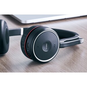 Jabra Evolve 75 Headset MS Stereo - Stereo - Wireless - Bluetooth - 3048 cm - 20 Hz - 20 kHz - Over-the-head - Binaural - 