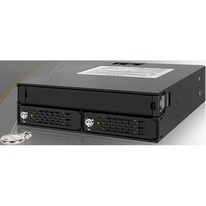 Icy Dock MB994IKO-3SB Drive Enclosure for 5.25" - Serial ATA/600 Host Interface Internal - Black - 2 x HDD Supported - 2 x