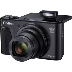 Cámara Compacta Canon PowerShot SX740 HS - 20,3 Megapíxel - Negro - 1/2,3" Sensor - Enfoque Automático - 7,5 cm (3")LCD - 