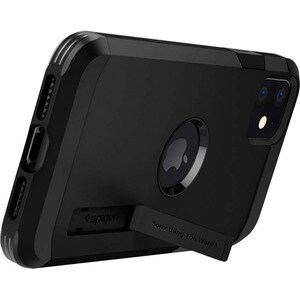 Spigen Tough Armor Case for Apple iPhone 11 Smartphone - Black - Impact Resistant, Shock Resistant, Shock Absorbing, Drop 