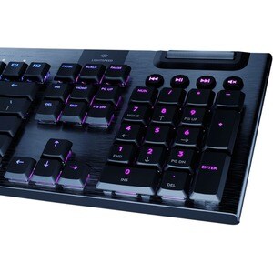 Logitech G915 Gaming Keyboard - Wireless Connectivity - USB Interface - English (US) - Black - Mechanical Keyswitch - Blue