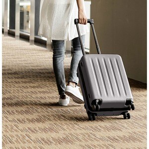 MI Travel/Luggage Case (Suitcase) Luggage - Grey - Polymer Body - 550 mm Height x 375 mm Width x 223 mm Depth