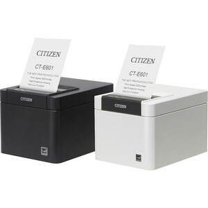 Citizen CT-E601 Desktop, Industrial Direct Thermal Printer - Monochrome - Receipt Print - USB - Yes - Bluetooth - With Cut