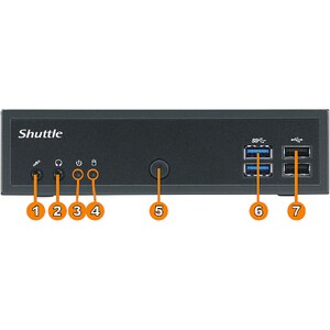 Shuttle XPC slim DH02U5 Desktop Computer - Intel Core i5 7th Gen i5-7200U 2.50 GHz - 8 GB RAM DDR4 SDRAM - 120 GB SSD - Sl