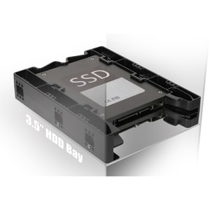 Icy Dock EZ-Fit Lite MB290SP-1B Drive Bay Adapter for 3.5" Internal - Black - 2 x HDD Supported - 2 x SSD Supported - 2 x 