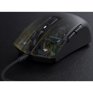Corsair M55 RGB PRO Ambidextrous Multi-Grip Gaming Mouse - Optical - Cable - Black - USB 2.0 - 12400 dpi - Symmetrical