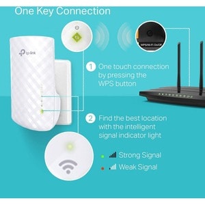 TP-Link RE220 - Dual Band IEEE 802.11ac 750 Mbit/s Wireless Range Extender - Covers Up to 1200 Sq.ft and 20 Devices - WiFi