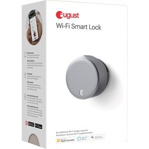 August Wi-Fi Smart Lock - Wireless LAN - Bluetooth - Silver