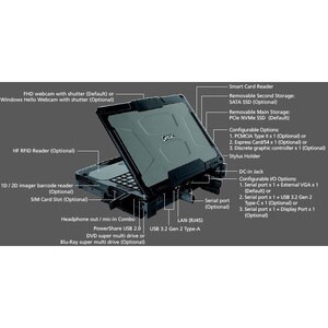 Portátil - Getac B360 Pro Robusto 33,8 cm (13,3") - Full HD - 1920 x 1080 - Intel Core i5 (10ma generación) i5-10210U 1,60