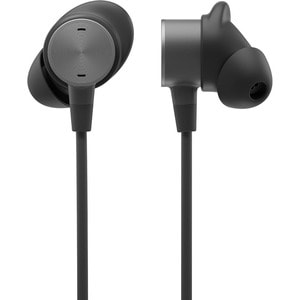 Logitech Zone Wired Earbud Stereo Earset - Graphite - Binaural - In-ear - 16 Ohm - 20 Hz to 16 kHz - 145 cm Cable - Noise 