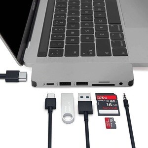 Hyper SOLO 7-in-1 USB-C Hub - Memory Card Reader - SD, microSD - USB Type C - 4K - 3840 x 2160 - 2 x USB Type-A Ports - US