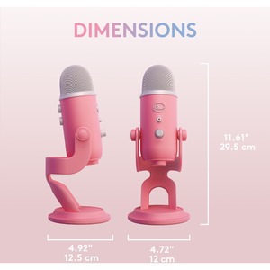 Blue Yeti Wired Microphone - Pink Dawn - Shock Mount, Desktop, Stand Mountable - USB