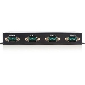 StarTech.com USB to Serial Adapter Hub - 4 Port - Wall Mount - COM Port Retention - Texas Instruments - USB to RS232 Adapt
