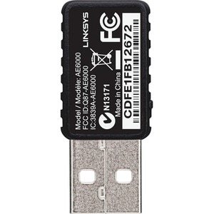 Linksys AE6000 IEEE 802.11ac Wi-Fi Adapter for Desktop Computer/Notebook - USB - 430 Mbit/s - 2.40 GHz ISM - 5 GHz UNII - 