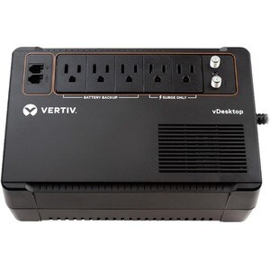 VERTIV VDSK400LV 400VA Wall/Desktop/Floor Mountable UPS - Wall/Desktop/Floor Mountable - 120 V AC Input - 120 V AC Output 